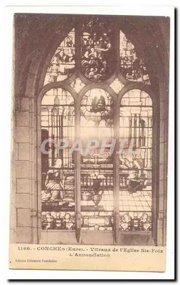 Conches (Eure) — Vidros da Igreja Santa-Foix — A Anunciação