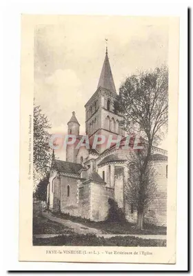 FAYE-la-VINEUSE (I.-et-L.) — Widok z Zewnątrz Katedry — G. Lavena, zdjęcie (Richelet) — Wydawca: Léon Bauchard