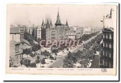 Barcelona - Avenida 14 de Abril — vista panorâmica com editor 'Corr. 76'