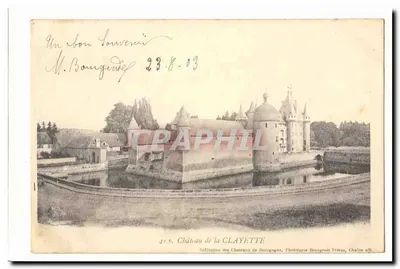 Castelo de La Clayette — Coleção dos Castelos da Borgonha — Fototipia Bourgenis Frères, Châlon-sur-Saône