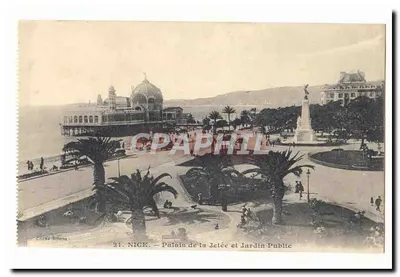 Nice — Palais de la Jetée et Jardin Public — Éditeur Cliché Bileau, n°21