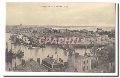 Panorama dos SABLES-D'OLONNE — vista do porto e dos cais — Editor: Studio des Nouvelles Galeries - 58