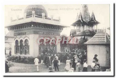 Exposition Coloniale, Marseille 1906 — Pavillon de l'Americhoco, éditeur PICON