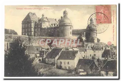Castelo de Hautefort (Bordônia), século XVI — Editor: Livraria Schmidpfe, Vézelay