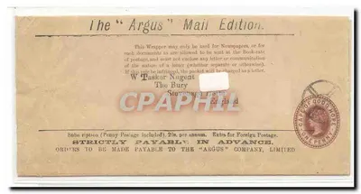 Edição do Correio "Argus" — W Tasker Nugent, The Bury, Stevnapage, England