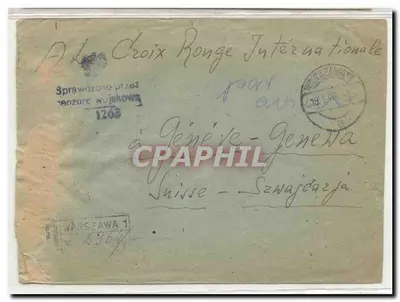 Carta postal para a Cruz Vermelha Internacional em Genebra — Warszawa, 1964