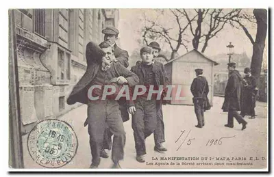 Manifestação do 1º de maio em Paris — Os Agentes da Sûreté detêm dois manifestantes — E.L.D.