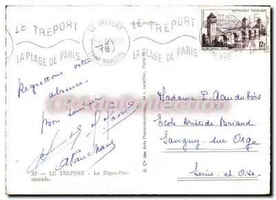 Le Tréport — A Praia de Paris — Cie des Arts Photomécaniques — Verso