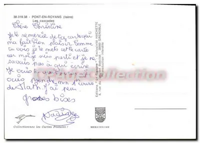 滝 — Pont-en-Royans (Isère) — Éditions "La Gigue" Hachette, Grenoble — 裏面