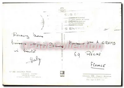 Mallorca — Recuerdo de Mallorca — Ediciones Piqué, n° 1482 — Reverso
