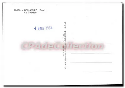 Beaucaire (Gard) — Il Castello — Edizioni 'S.L.' Lyon-Villeurbanne — Verso