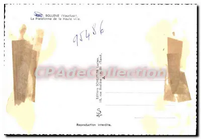 Płaskowyż wysokiej vièle — Bollene (Vaucluse) — Wydawnictwo Schettier, Lucen (Flam) — Rewers