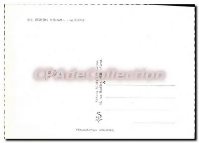 Béziers (Hérault) - O Claustro — Éditions SCI-ETIEN Lucien — Verso