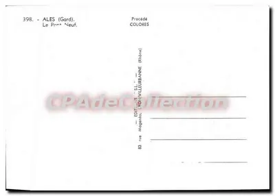 Ales (Gard) — El Puente Nuevo — Ediciones S.L. Lyon/Villeurbanne — Reverso