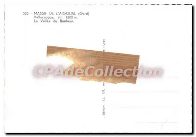 Massif de l'Aigoual (Gard) — Vallée du Bonheur — Éditions S.L. Lyon — Verso