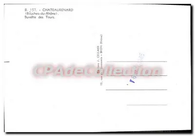 Châteaurenard — Buvette dos Tours — Edição J. Cellard — Verso