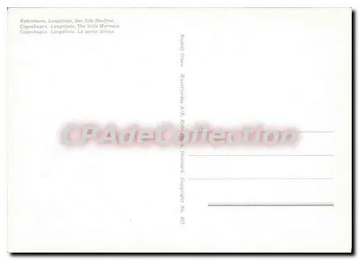 Copenhague - La petite Sirène — Rudolf Olsen, Kunstkatalog A/S, n° 827 — Verso