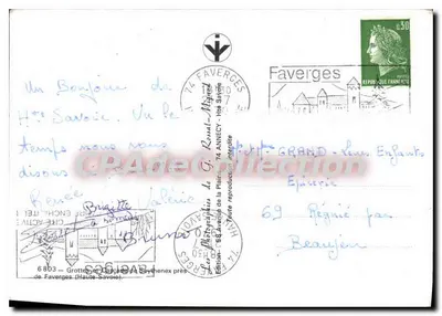 Grutas e Cachoeira de Seythenex — Edição 6803 — Favergeres — Verso