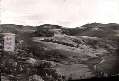 Bilhete postal moderno Massif De L'Aigoual A Valle Da Dourbie Vista Do Col De Faubel