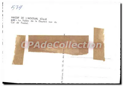Bilhete postal moderno Massif De L'Aigoual A Valle Da Dourbie Vista Do Col De Faubel — Verso