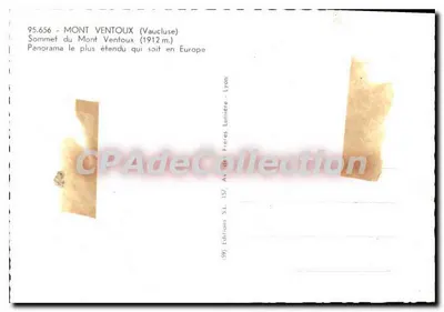 Monte Ventoux — Cume do Monte Ventoux (1912 m.) — Éditions SL Lyon — Verso