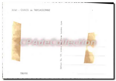 Caos de Targassonne — paisaje rocoso — Ediciones S.L. Frères Lumière, Lyon — Reverso