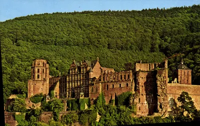 Schloss Heidelberg — cảnh từ tháp nhà thờ — Kunstverlag Edmund von König