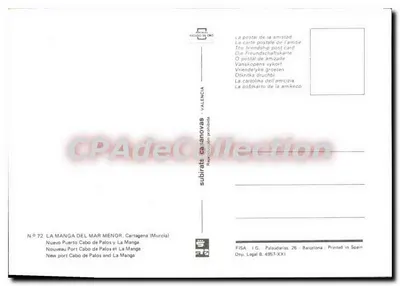 Novo Porto de Cabo de Palos e La Manga — Cartagena (Murcia) — FISA I.G. Barcelona — Verso