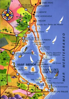 Mar Menor — Carte turística — CPAdedeCollection