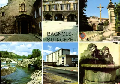 Bagnols-sur-Cèze — Vista da cidade e cachoeiras do Sautadet — Edições 'SL' Villeurbanne