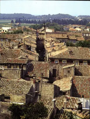 Sommieres (30250-Gard) — Os telhados da cidade e a rua do Ponte — Edição 'SL' VILLEURBANNE