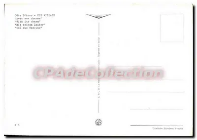 Vila de Eze — Costa Azul — editor Grafiche Blondetti Verona, n° 2 — Verso