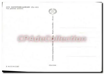 Sauveterre-de-Béarn — algemene luchtveld — Combier Imprimeur — Achterkant