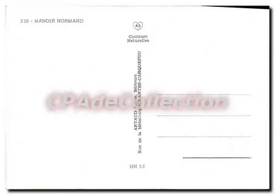 Château Normando — 230 — editor Artaud, Nantes — Verso
