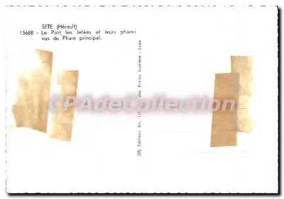 Bilhete postal moderno Sete Le Port Les Jetées Et Leurs Phares — Verso
