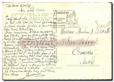 Amboise — Het Kasteel gezien vanaf de oevers van de Loir — Estel — Achterkant