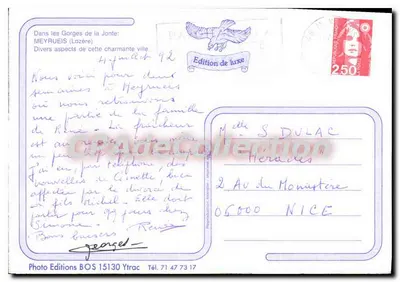 Meyrueis — Lozère — Wydanie luksusowe — Rewers