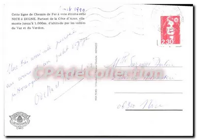 O ponte leviss de Entrevaux — CPAdeCollection — Número de série não visível — Verso