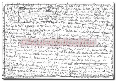 Le Châtelard (Savoia) — villaggio montano a 757 m di altitudine — Cartolina d'epoca de Collection — Verso