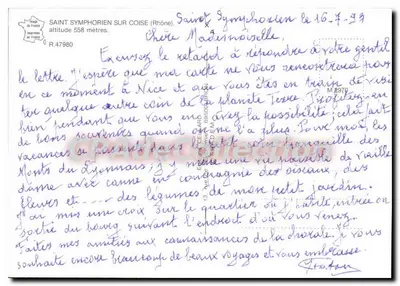 Saint-Symphorien-sur-Coise — vista aerea — Image de France — Verso