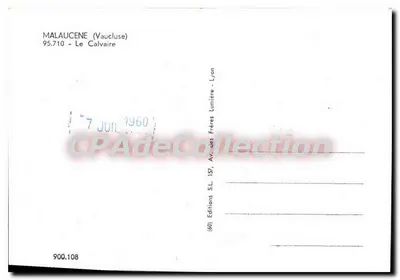 Malaucène (Vaucluse) — O Calvário — Éditions S.L. Lyon — Verso