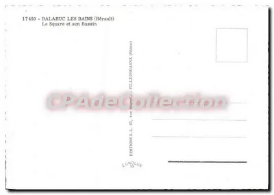 Balaruc-les-Bains — Pátio e seu Lago — Éditions Eurolux — Verso