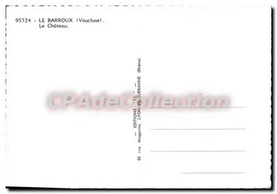 Le Barroux — O Castelo — Edições Magenio, Lyon — Verso