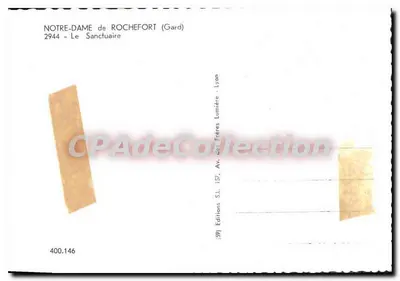 Bilhete postal moderno Nossa Senhora de Rochefort O Santuário — Verso