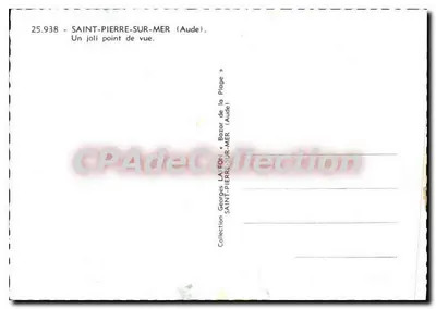 CPM Saint Pierre Sur Mer Un Joli Point de Vue — Verso
