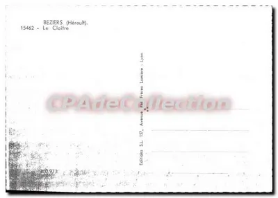 Beziers (Hérault) — O Cloître — Éditions S.L. 15462 — Verso