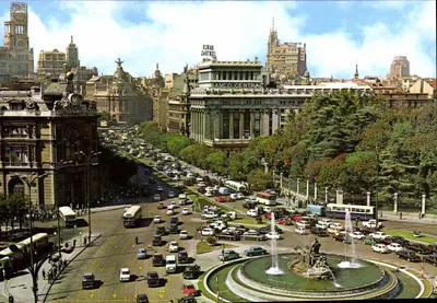 Madrid — Place de la Cibeles et rue d'Alcalá — éditeur Vicente Martínez, n° 206