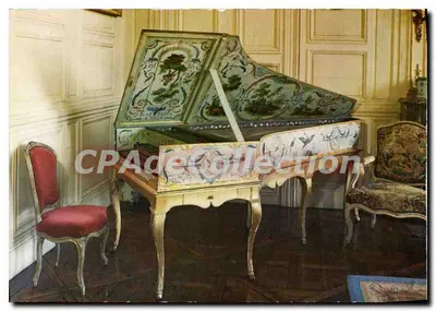 Bilhete postal moderno Castelo de Thoiry nas Yvelines Aberto O clavicórdio pintado por Huet e fabricado por Blanchet