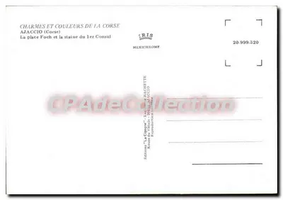 Ajaccio (Korsyka) — Plac Foch i pomnik 1. Cezara — Wydawnictwo Mexichrome — Rewers