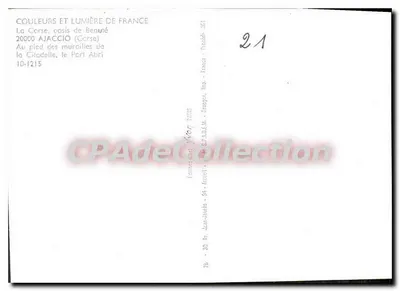 Port Ajaccio — Pod murami twierdzy — Wydawca: Jean-Jurés, 20000 Ajaccio (Korsyka) — Rewers